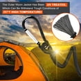 thumbnail image 4 of Black Bungee Cords with Hooks, 18 Inch, 1/3 Inch Thick Heavy Duty Carabiner Straps for Camping, Tarps, Bike Rack, Tent, Luggage Rack, Cargo, RV (6 Pack), 4 of 7