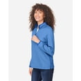 thumbnail image 2 of CORE365 CE73W Women's Venture Heathered Stripe Quarter-Zip Pullover-True Royal/ White-M, 2 of 6
