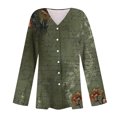 thumbnail image 4 of LOVZFMLL Cardigan for Women's Printed Long Sleeve Open Front Button Cardigan, 4 of 5