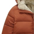 thumbnail image 7 of CAICJ98 Toddler Boys Girls Winter Coat Puffer Jacket Thicken Warm Fleece Outerwear with Hood Pocket for Kid (Brown,5-6 Years), 7 of 7