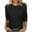 117 Black, variant on Fanxing 3/4 Sleeve Shirts for Women Summer Crew Neck T Shirts Trendy Solid Color Basic Tees Shirt Black,L