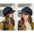 thumbnail image 4 of CoCopeaunts Newsboy Hats for Women, Women Newsboy Cap Winter Felt Retro Polka Dots Fashion All-Match Beret Cap, 4 of 4