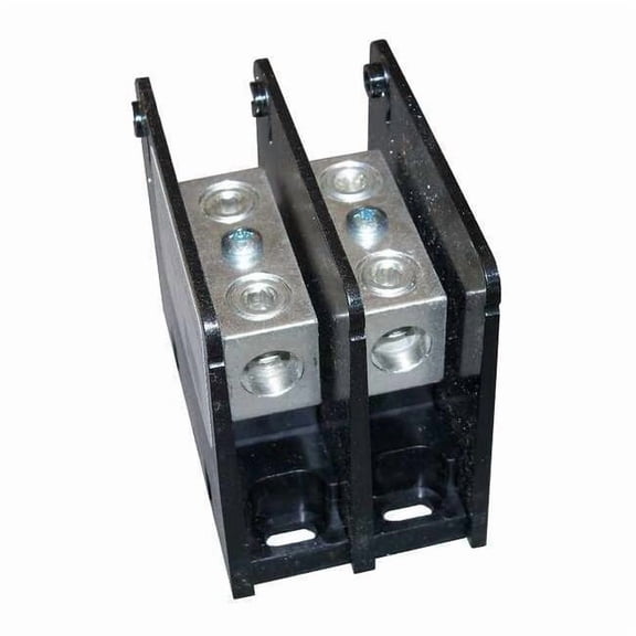 Power Distribution Block, Open, 2 Pole, 175 A Copper, 1,000 V AC/DC, Screw