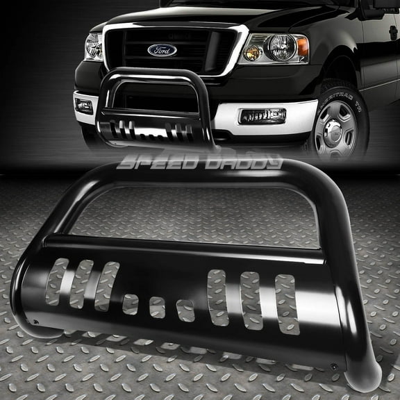 FOR 04-24 FORD F150 NON-ECOBOOST/03 EXPEDITION BLACK BULL BAR PUSH BUMPER GUARD