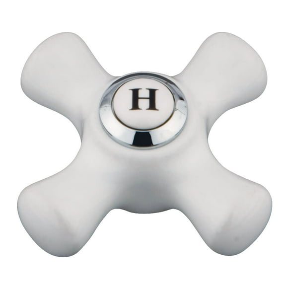Kingston Brass Kbh1601pxh Hot Porcelain Cross Handle, 3/8" X 16Pt - Chrome