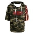 thumbnail image 3 of Womens 250Th Anniversary Usa Shirt Hooded 4Th July Print 3/4 Sleeve Pullover Top 250 Anniversary Usa Merchandise, 3 of 3