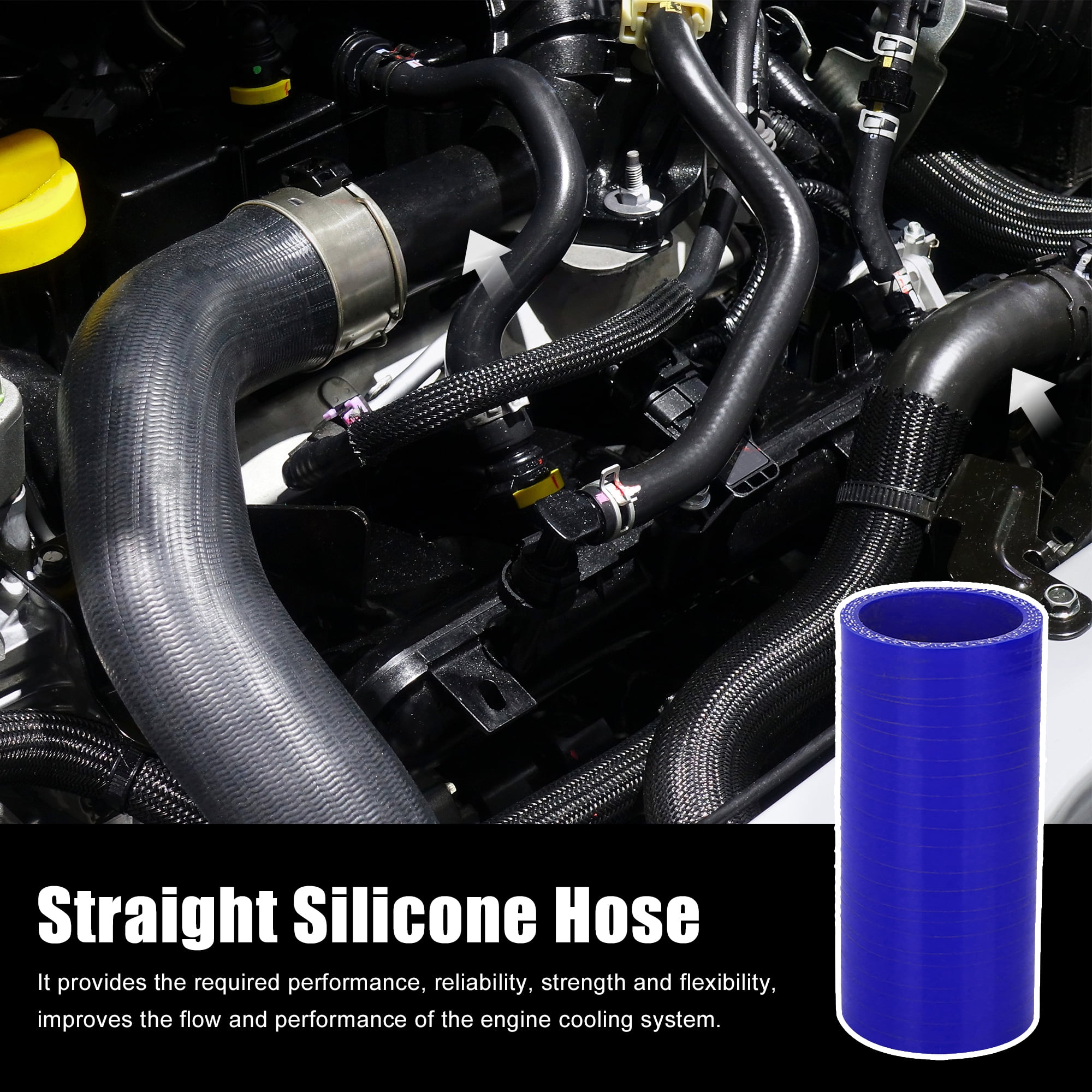 40mm ID Car Universal Straight Silicone Hose Coupler Intercooler Tube Blue