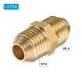 thumbnail image 3 of Pipe Fitting, 3 Pack M14 to M14 Male Thread 1.1 Inch for Water Pipes, Gold, 3 of 5