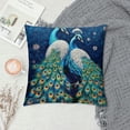 thumbnail image 2 of Chilfamy Peacocks Feathers Pillow Cushion Covers for Sofa Couch Bedroom Car Chair Home Decor 1PC 18x18in, 2 of 5