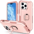 thumbnail image 1 of SaniMore for iPhone 14 Pro Max 6.7" Magnetic Case, Rugged PC & TPU Bumpers with Car Mount & Ring Kickstand Heavy Duty Full Body Protective Case for 14 Pro Max Women Men, Rosegold, 1 of 10