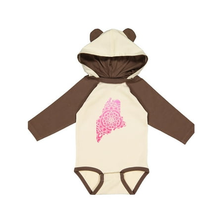 

Inktastic Maine Silhouette Mandala Gift Baby Boy or Baby Girl Long Sleeve Bodysuit