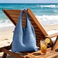 thumbnail image 6 of Tuvgenk Women's Woven Beach Bag Crochet Knit Tote Purse Casual Boho Shoulder Handbag for Summer Travel Shopping, 6 of 6
