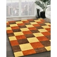 thumbnail image 2 of Ahgly Company Indoor Round Abstract School Bus Yellow Area Rugs, 4' Round, 2 of 2