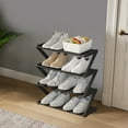 thumbnail image 4 of PPgejGEK Assembled Shoe Rack Home Doorway Rental Room Storage Shoe Cabinet Dormitory Economic Shoe Racks Shelves Foldable Plastic Organizer 16.5x7.28x19.4 Inches, 4 of 6