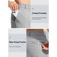 thumbnail image 4 of Pantalones de golf Pudolla para hombre, elásticos, ligeros, grises, 38 W x 34 L, 4 of 7