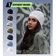 thumbnail image 6 of 2 Pieces Cotton Skull Caps for Men Women Helmet Liner Breathable Sleep Hat Chemo Headwear Running Cap, 6 of 7