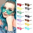 thumbnail image 2 of 14Colors Women Transparent Plastic One Piece Glasses Sunglasses Female Color H4L8 Style Lady X3C2 Z5P3, 2 of 9