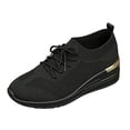 thumbnail image 2 of Domzle Women's Running Shoe Lightweight Fashion Sneakers for Jogging Walking Light Workouts Black 37, 2 of 6