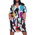 thumbnail image 1 of Vestido de noche de verano para mujer, vestidos largos con bolsillo, vestidos abstractos de músico., 1 of 7