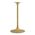 thumbnail image 2 of 28" Artificial Marble Bar Table with Aluminum Metal Base, Gold White, 2 of 7