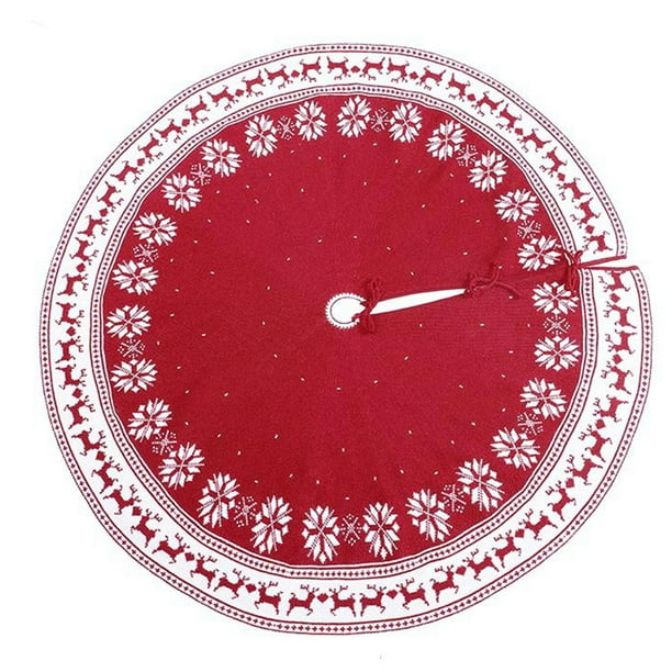 Cateissary de árbol de Navidad tejida para árboles de Navidad, cubierta de Base, alfombrilla, decoración para el hogar, fiesta, suministros de Kits de decoración para fiestas 90cm Cateissary HA008752-01