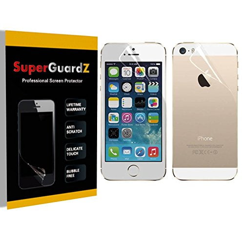 [2-Pack] For iPhone SE / 5S / 5C / 5 - SuperGuardZ FULL BODY [Front   Rear] Ultra Clear Screen Protector, Anti-Scratch, Anti-Bubble
