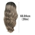 thumbnail image 3 of SUCS Wig Long Curly Hair Brown Gray Gradient Headgear Big Wave Wig Headgear, 3 of 5