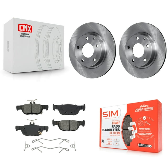 Transit Auto Rear Disc Brake Rotors and Semi-Metallic Pads Kit for Car Mazda 3 CX-30 Sport K8S-104044