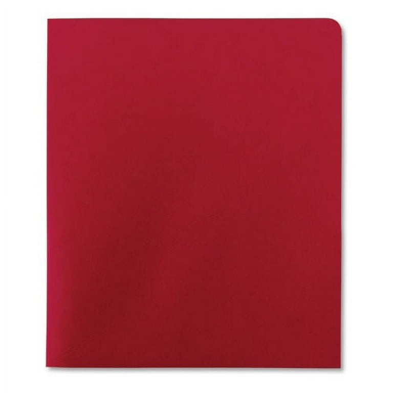 Two-Pocket Folder, Textured Paper, 100-Sheet Capacity, 11 x 8.5, Red, 25/Box Two-Pocket Folder, Textured Paper, 100-Sheet Capacity, 11 x 8.5, Red, 25/Box