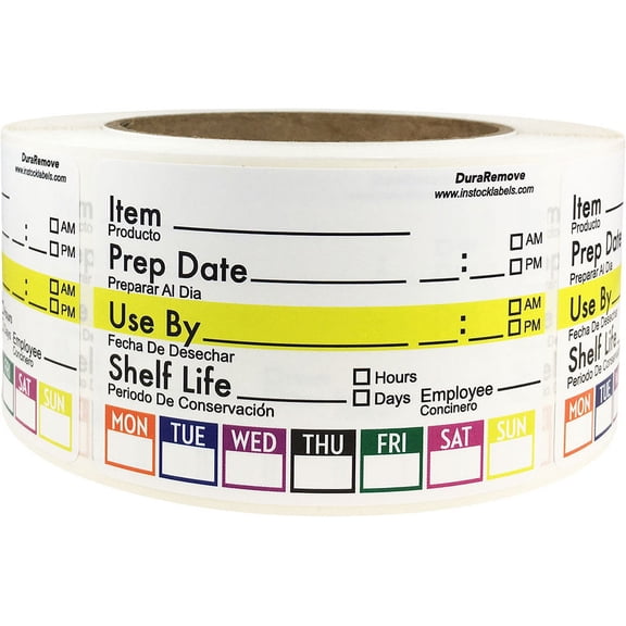 Dissolvable Universal Food Rotation Labels | 2 x 3" inch - 500 Pack | InStockLabels.com