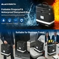 thumbnail image 2 of Fireproof Document Box,Blacksmith 2 Tier Fireproof Safe Box for File Documents with Lock and Pockets,Fireproof File Safe Cabinet for Important Documents,Passports,Laptop,Black, 2 of 7