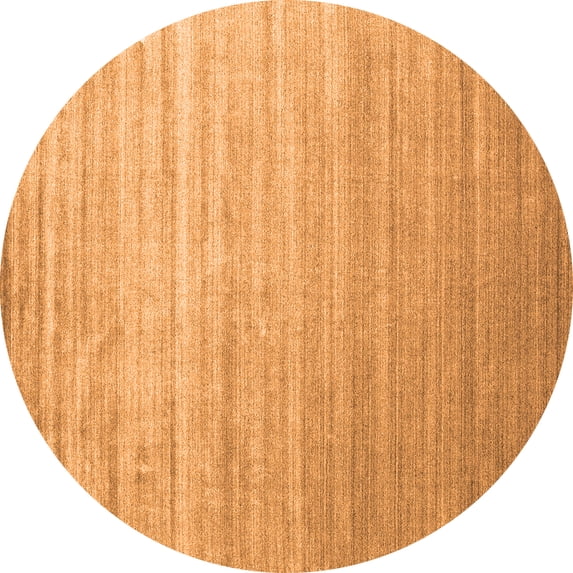Ahgly Company Indoor Round Abstract Orange Contemporary Area Rugs, 7' Round