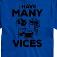 thumbnail image 3 of Instant Message - I Have Many Vices - Men's Short Sleeve Graphic T-Shirt, 3 of 6