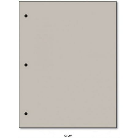 3 Hole 20lb Color Paper 8 1/2 X 11 - 100 Papers Per Pack (Gray)