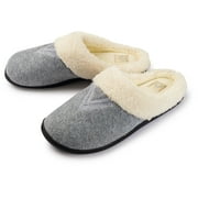 Roxoni Women's Slippers Wool-Like Fleece Lined Clog Comfort House Shoe -style #3119