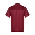 thumbnail image 3 of Doomiva Short/Long Sleeve Chef Coat for Men Women Double-Breasted Chef Jacket Cook Shirt Workwear Burgundy Short Sleeve 4XL, 3 of 6