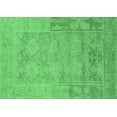 thumbnail image 1 of Ahgly Company Indoor Rectangle Abstract Emerald Green Modern Area Rugs, 2' x 5', 1 of 4