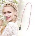 thumbnail image 4 of Unique Bargains 1 Pc Braided Hair Chain Eight Beads Braid Hair Accessories for Women Pink, 4 of 5