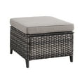thumbnail image 5 of PARKWELL 7Pcs Outdoor Wicker Rattan Conversation Patio Furniture Set, including Two-seater Sofa, Chairs, Coffee Table, Ottomans and Side Table with Cushion, Gray, 5 of 9