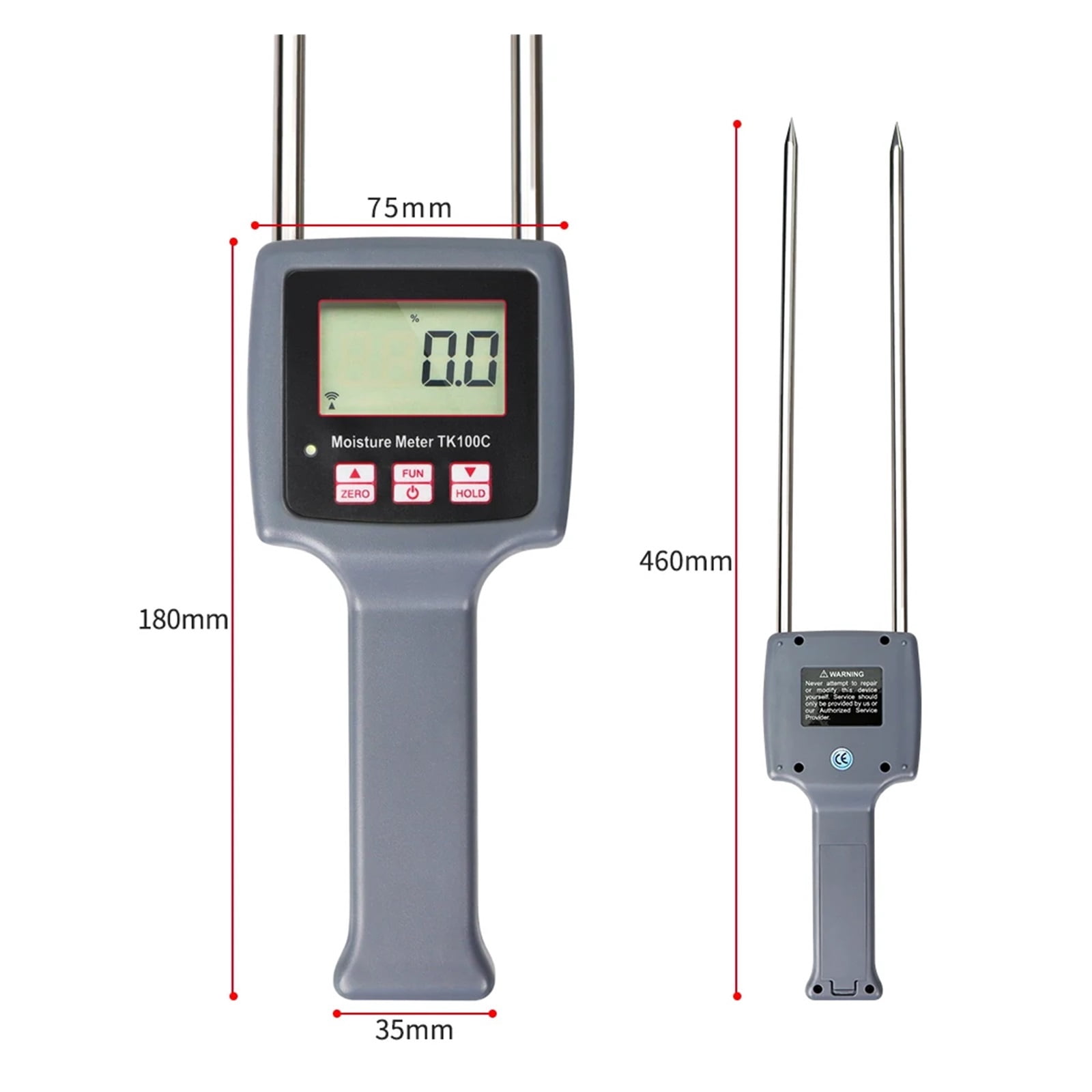 Professional Grain Moisture Meter Hygrometers with LCD Display Corn Wheat Rice Bean Paper Bundle Cotton Tobacco Humidity Meter