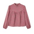 thumbnail image 7 of vigerkar Women's Puff Long Sleeve Flowy Gingham Tops | Neck Blouses,Going Out Tops,Bussiness Casual,Dressy,Plaid Shirts,2026 tops (Red, XXL), 7 of 7