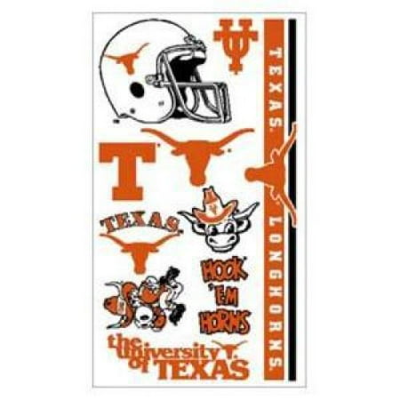 10 Pack Tattoo - Texas Longhorns Temporary Tattoo Face Decals 10 Pack