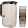 thumbnail image 2 of Miangastore Durable Plastic PP Water Carafe with Cup for Storage Grey Portable Handle Large Capacity 1 Set, 2 of 9