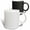 Multicolor, variant on 3drose, Black and White Polka Dot Pattern, 11oz Two-tone Green Mug