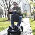 thumbnail image 2 of 4 Wheel Mobility Scooters for Seniors, Portable Folding Electric Mobility Scooter with Suspension, 360° Swivel Seat, Basket & Long-range Battery, Up to 300lbs/15.5 Miles, Blue, 2 of 9