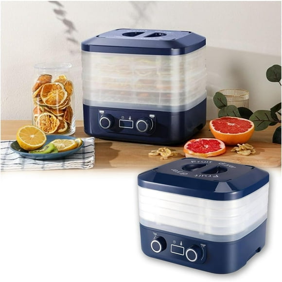 Food Dehydrator For Home, Fruit Dryer Machine With Temperature Control Quiet Operation Adjustable Time, For Beef Turkey Chicken Fish Jerky Vegetablesa(Blue)