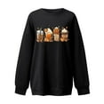 thumbnail image 2 of EGNMCR Sweat-Shirts à Capuche pour Femmes, Sweat-Shirts pour Femmes, Mode Halloween pour Femmes Blouse Imprimée Manches Amples Col Rond Pull Décontracté Hauts Chandail Women Blouse, 2 of 5