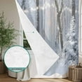 thumbnail image 4 of Xipuska Grey White Christmas Shower Curtain - Water Repellent Fabric Shower Curtains Washable, Xmas Tree Forest Snowflake Decorative Polyester Cloth Bathroom Curtains Modern Bath Decor 66"x72", 4 of 6
