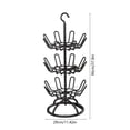 thumbnail image 4 of Sentmoon Hanging Shoe Rack 3 Tier Rotating Shoe Rack Space Saving Storage Organizer Easy Setup Standing Hanging Shoe Shelf for Entryway Closet Bedroom and Dorm Use, 4 of 7