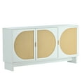 thumbnail image 4 of U_Style Storage Cabinet with Rattan Door, Mid Century Modern Storage Cabinet with Adjustable Shelves, Accent Cabinet Buffet Cabinet for Living Room, Entryway, 4 of 9